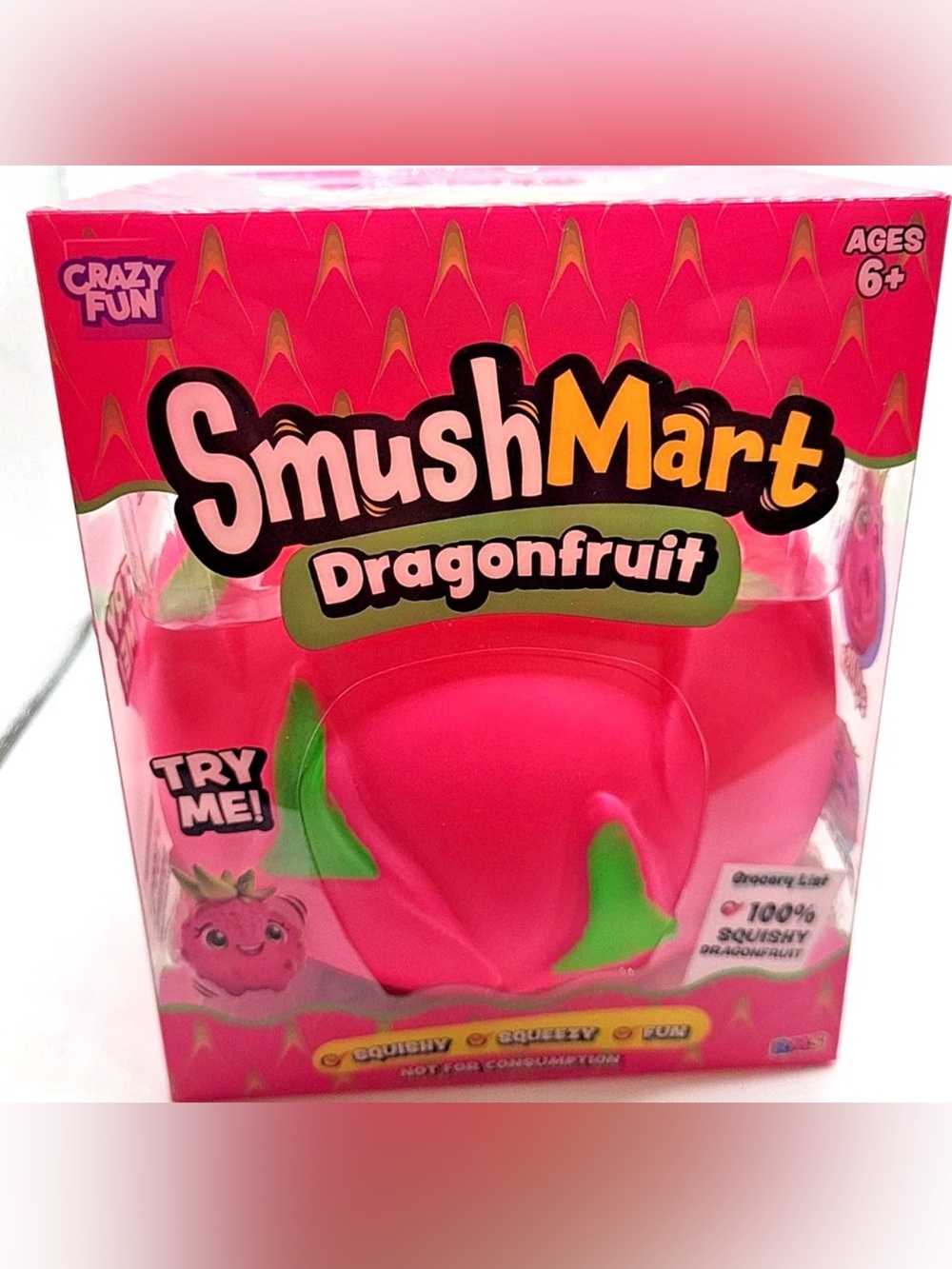 Smush Mart Dragon Fruit Squishy Squeezy Viral Crazy Fun RMS 100% Squishy